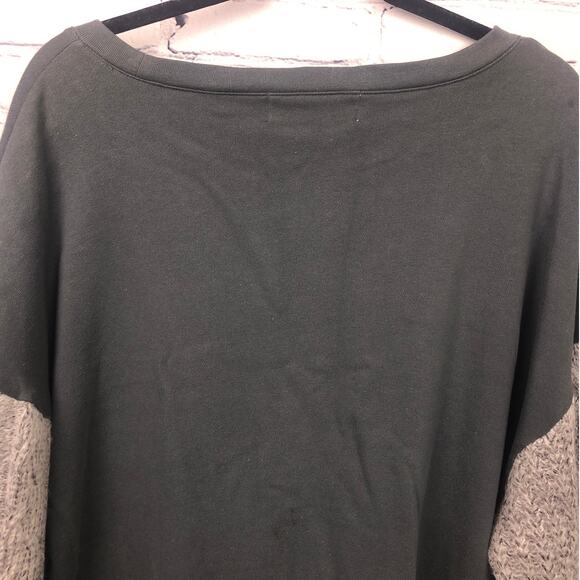 Vintage Havana Drop Shoulder Raglan Chunky Knit Sleeve Cozy Casual Pullover L - Picture 5 of 14